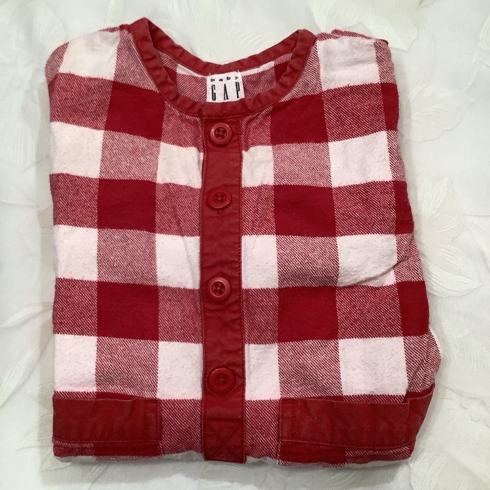 Vintage Baby Gap Red And White Check One Piece - Picture 4 of 6